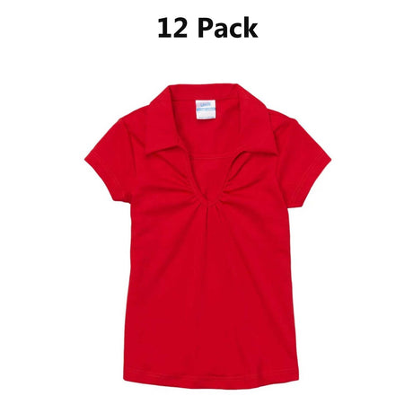 Girl's Uniform V Neck Collar Shirt