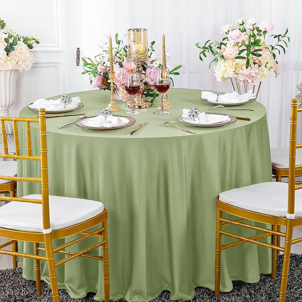 Round Scuba Tablecloth 108" Sage Green