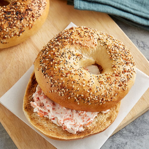 Original Bagel 4.5 oz. New York Style Everything Bagel - 75/Case