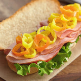 Del Sol 1 Gallon Mild Banana Pepper Rings - 4/Case