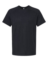 BELLA + CANVAS® Heather CVC Raglan Crewneck Short Sleeve Tee