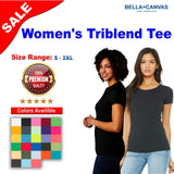 BELLA+CANVAS® Women's Triblend Crewneck Short Sleeve Tee