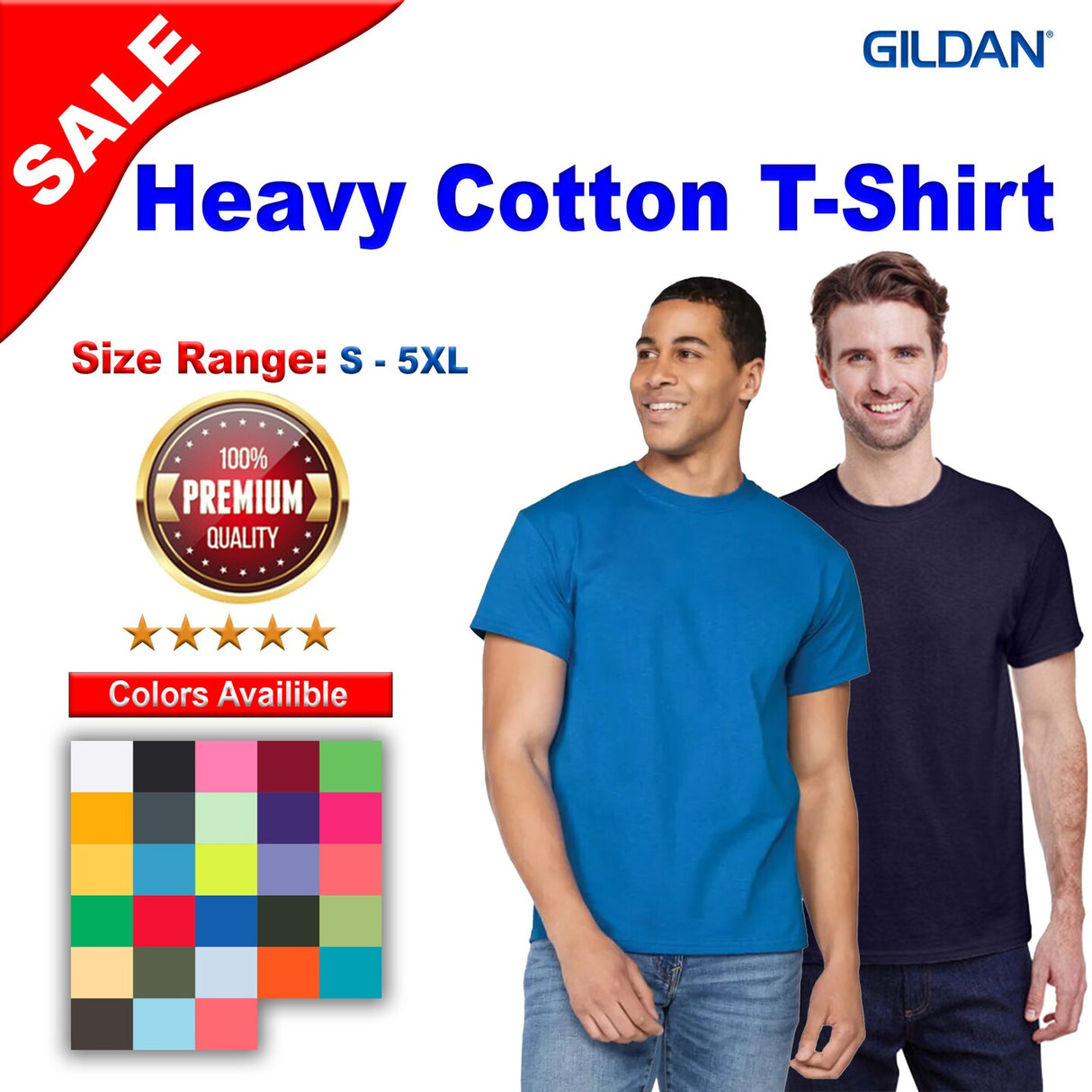 Gildan® Heavy Cotton Crewneck Short Sleeve T-Shirt