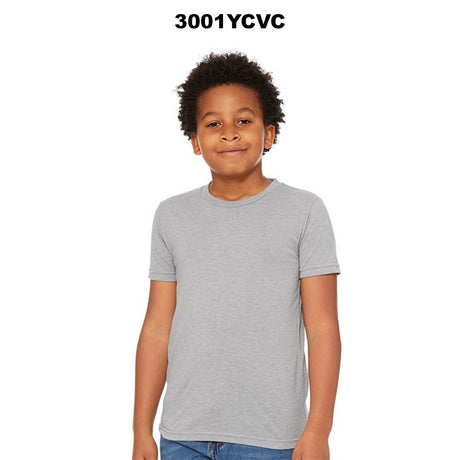 BELLA + CANVAS® Youth CVC Jersey Crew Neck Short sleeve Tee - 3001YCVC