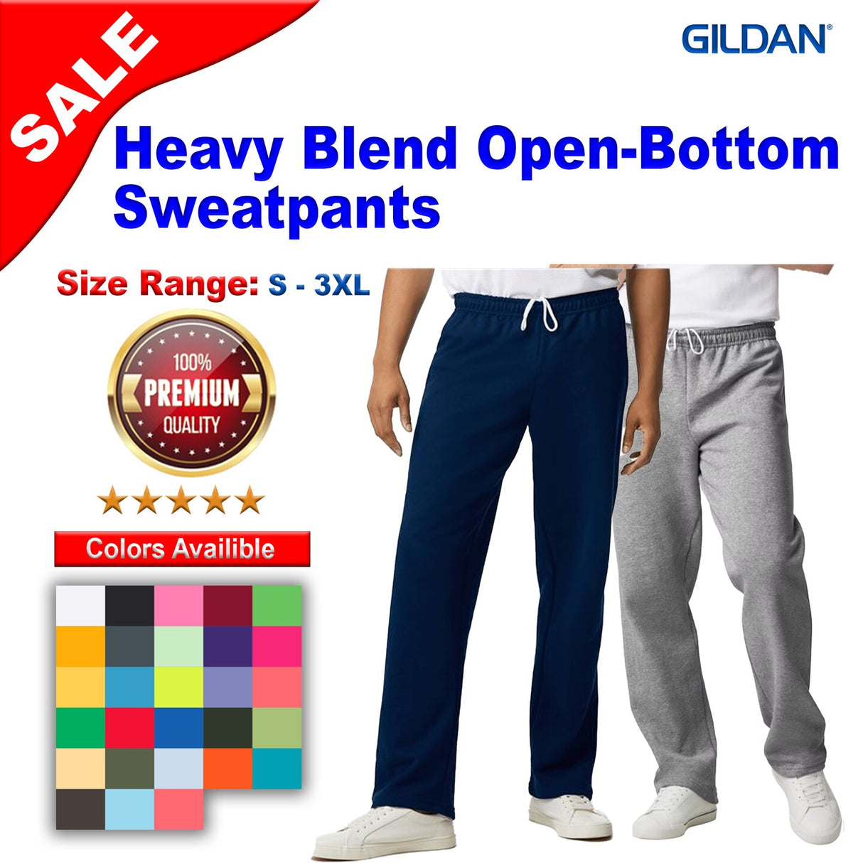 Gildan® Heavy Blend Open Bottom Sweatpants