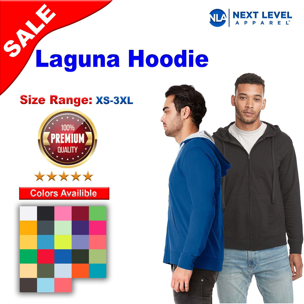 Next Level® Long Sleeve Laguna Hoodie Sweatshirt