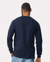 Gildan® Ultra Cotton Crewneck Long Sleeve Pocket T-Shirt - 2410