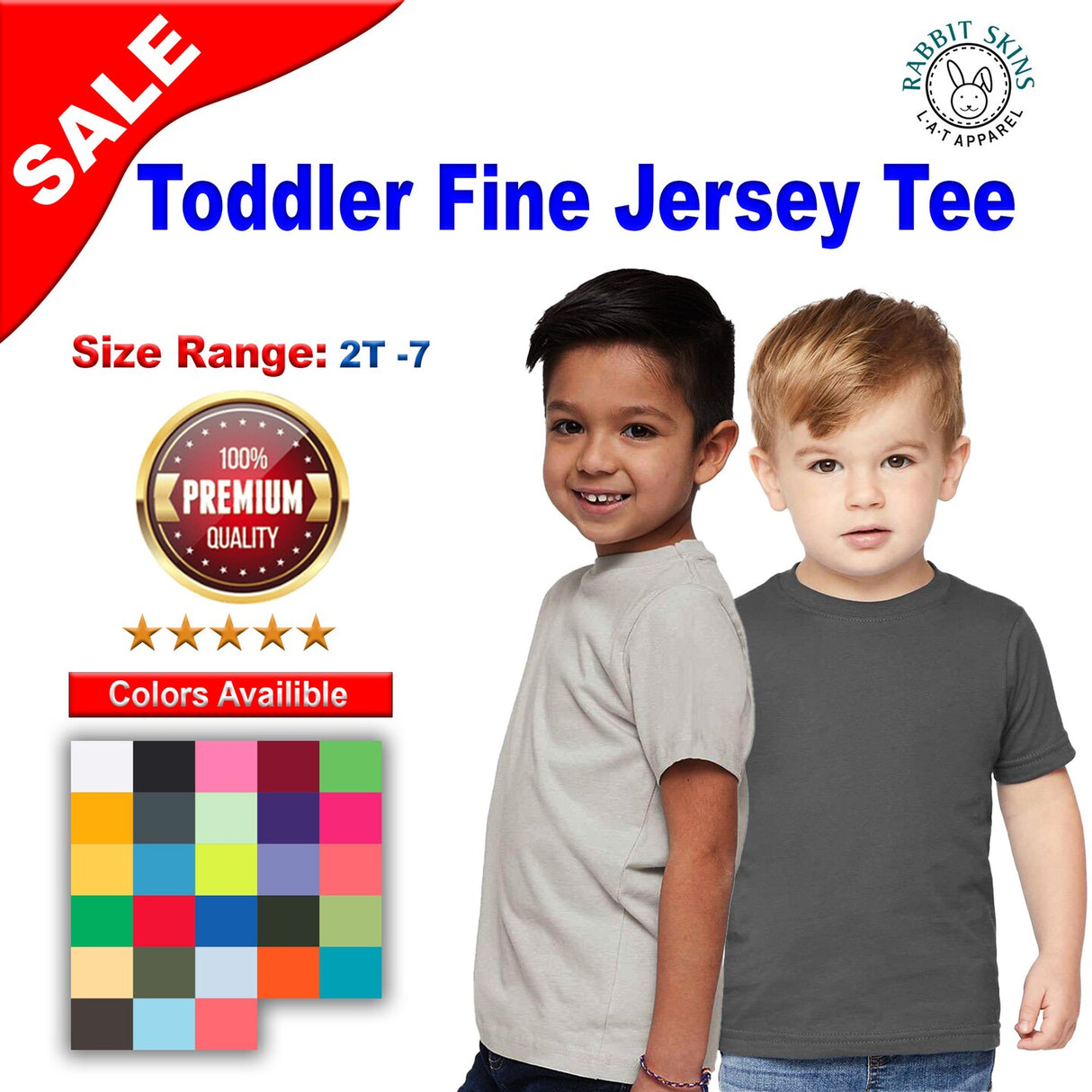 RADYAN® Toddler Fine Jersey Tee - 3321