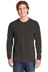 Comfort Colors® Garment-Dyed Heavyweight Crewneck Long Sleeve Pocket T-Shirt