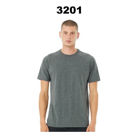 BELLA + CANVAS® Heather CVC Raglan Crewneck Short Sleeve Tee