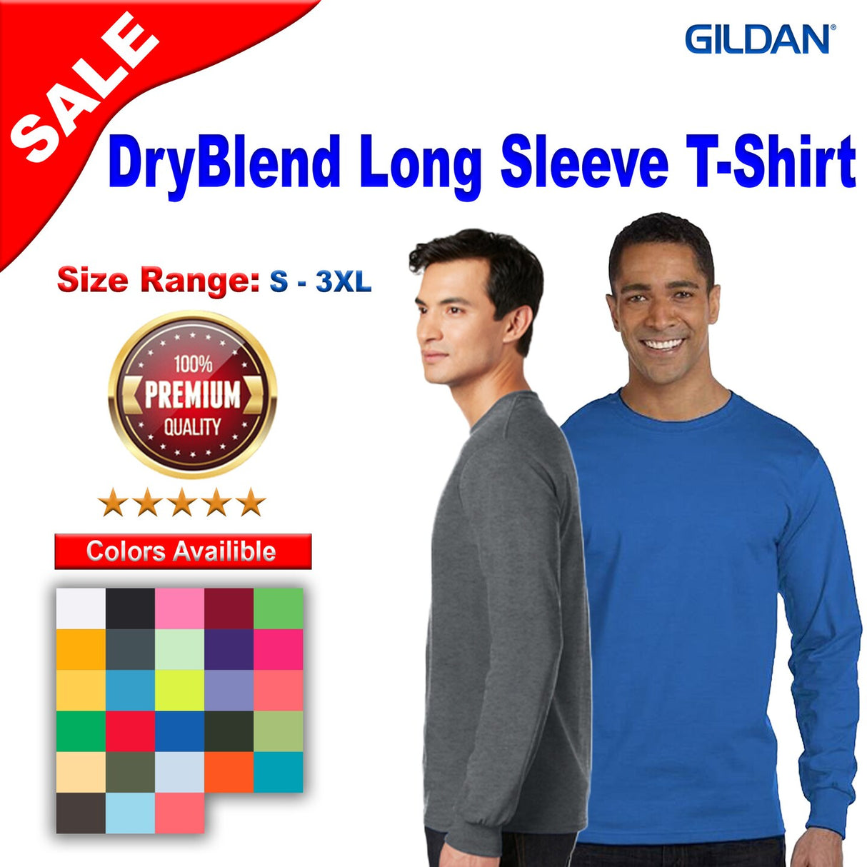 Gildan® DryBlend Long Sleeve Crewneck T-Shirt