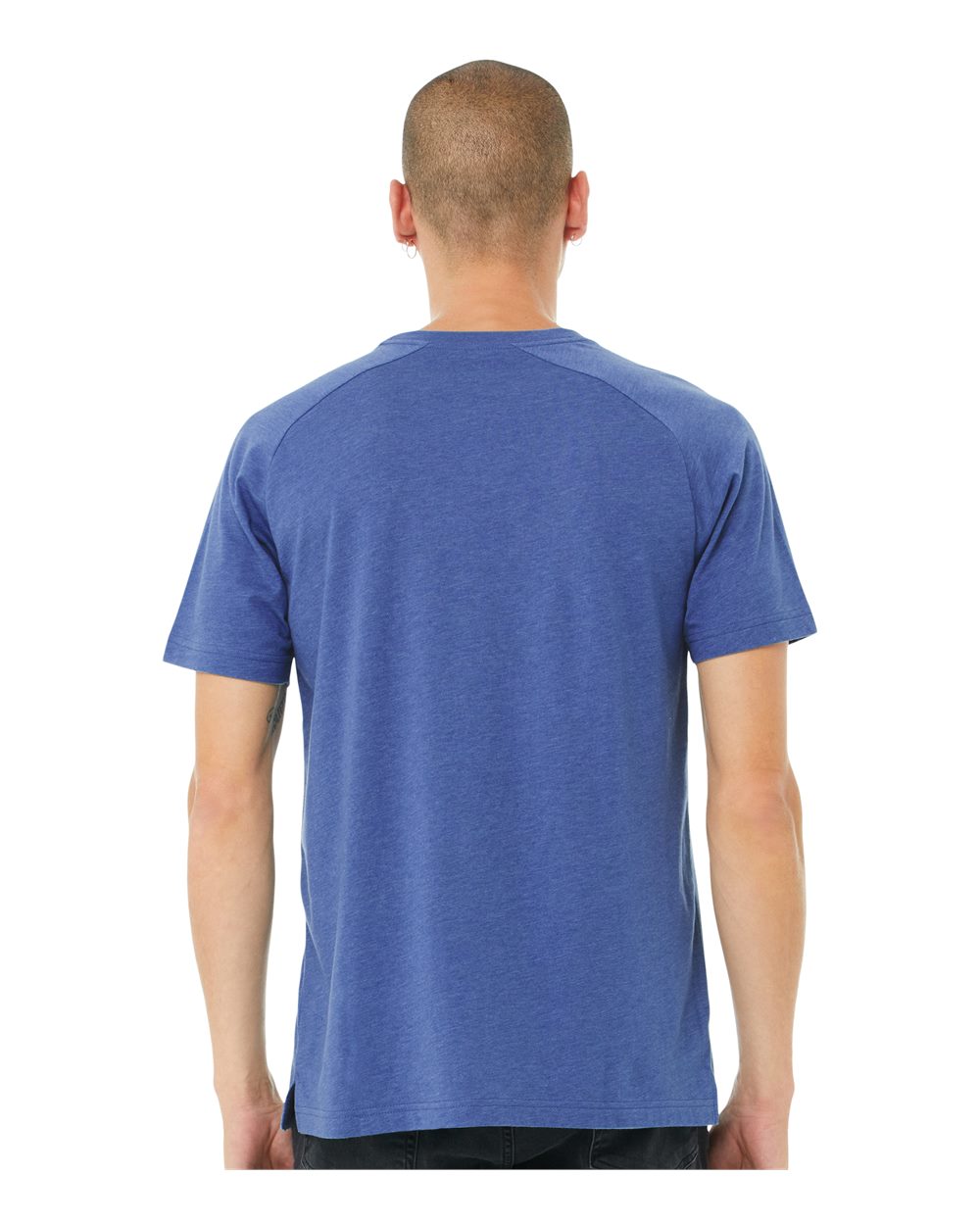 BELLA + CANVAS® Heather CVC Raglan Crewneck Short Sleeve Tee