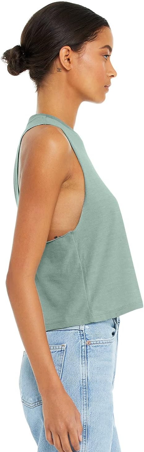 BELLA + CANVAS® Women's Racerback Crewneck Crop Tank - 6682