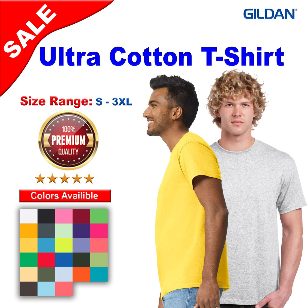 Gildan® Ultra Cotton Crewneck Short Sleeve T-Shirt