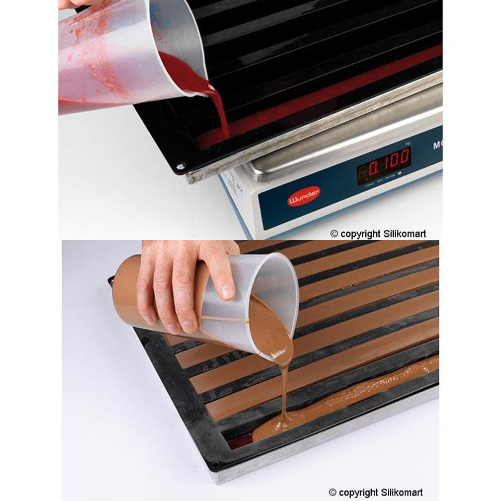 Silikomart Silicone Log (Buche) Freezing and Baking Mold, 220x60mm x 50mm High