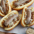 Warrington Farm Meats 7" Bratwurst Sausage 1 lb. - 10/Case