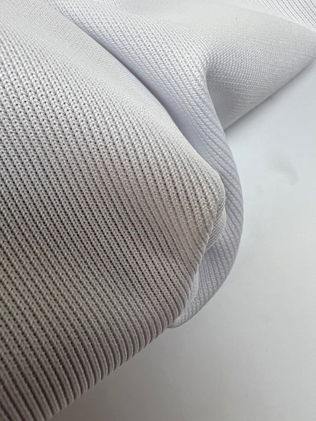 Polyamide Elastane Rib Knit White Blue