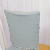 1 Piece Silver Ballerina Spandex Chiavari Chair Cover Sleek Stretch Fit with Flowing Skirt