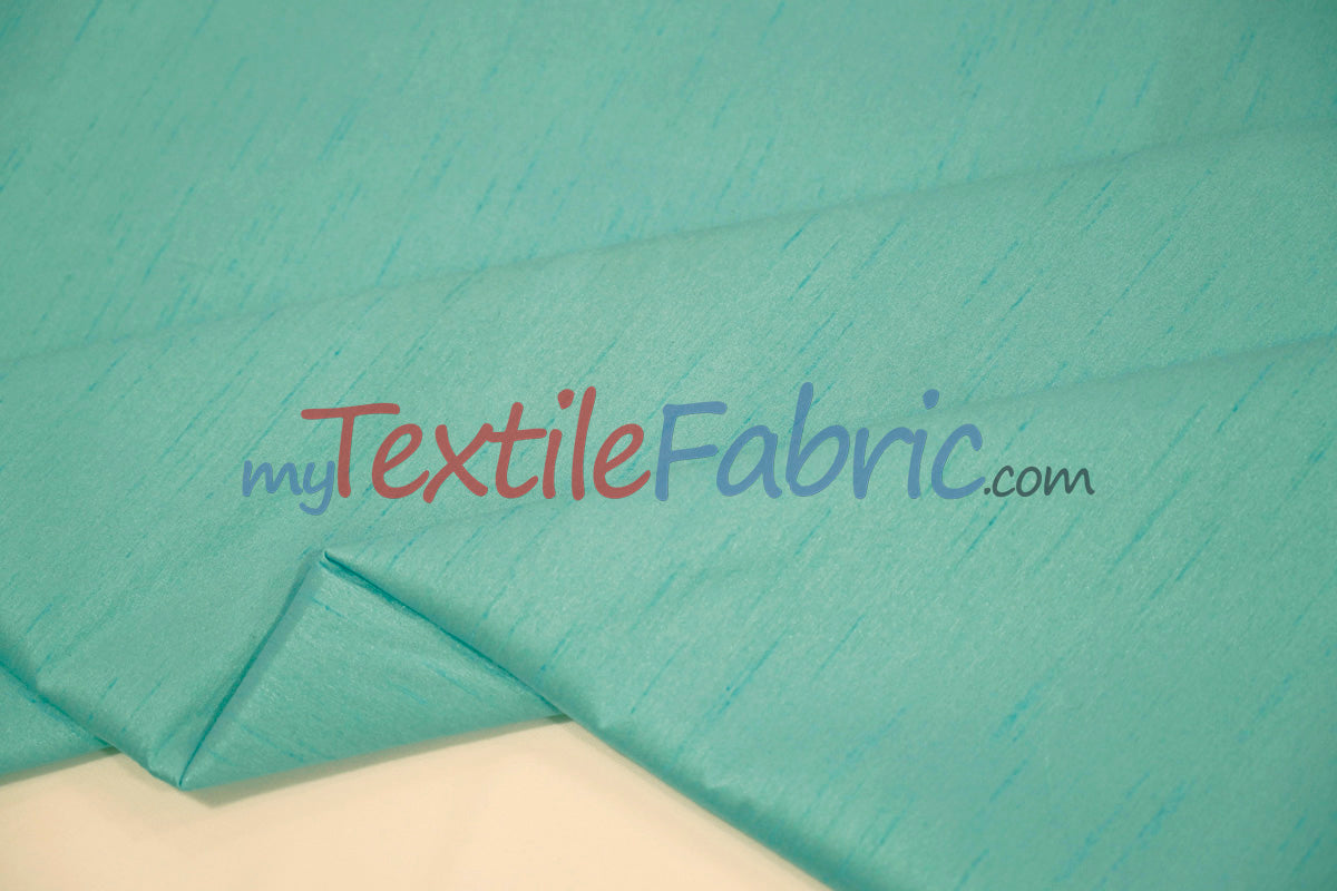Faux Silk Polyester Dupioni Fabric - Solid Texture, 54" Width, Multiple Colors (Yards, Bolts, Sample Swatch)