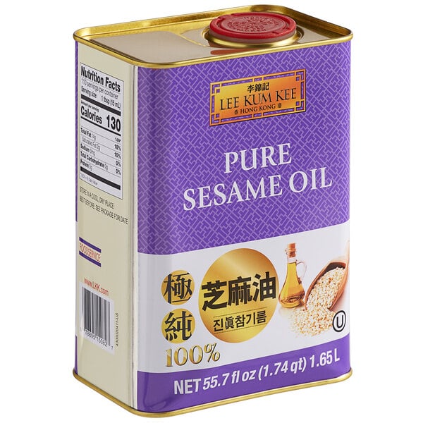 Lee Kum Kee 1.65 Liter Premium Pure Sesame Oil - 10/Case