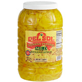 Del Sol 1 Gallon Mild Banana Pepper Rings - 4/Case