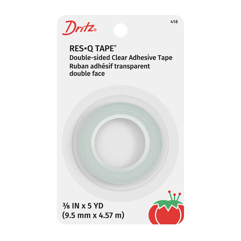 Dritz Res-Q-Tape® - Double-Sided Clear Adhesive Tape - 0.375" x 5yds