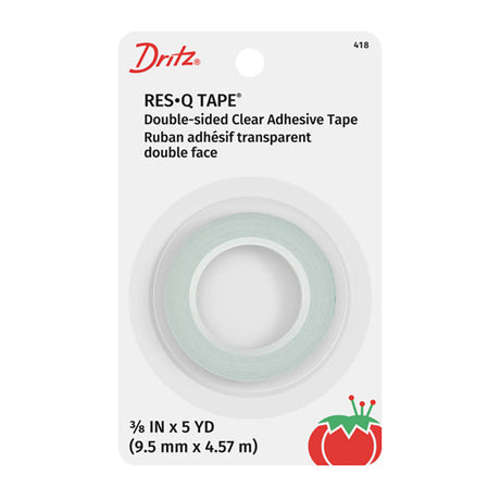 Dritz Res-Q-Tape® - Double-Sided Clear Adhesive Tape - 0.375" x 5yds