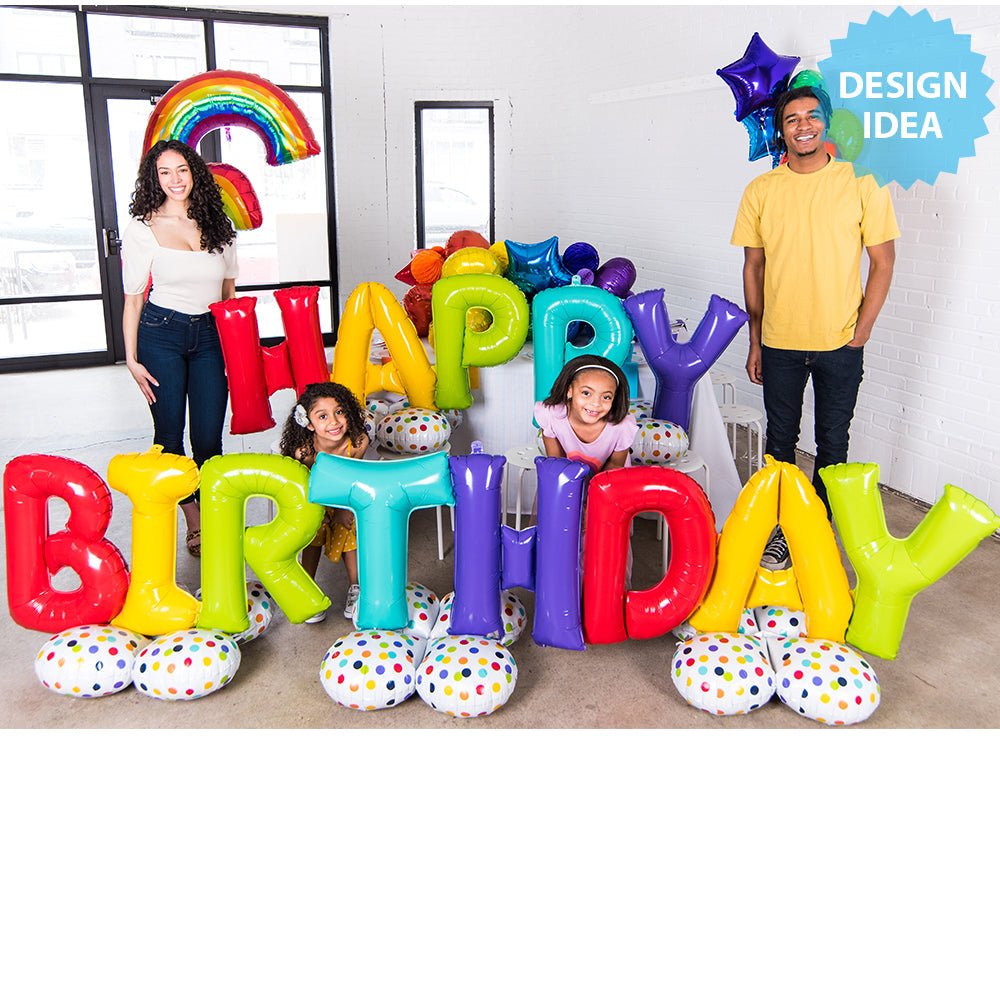 Foil Balloon Happy Birthday Deluxe AirLoonz