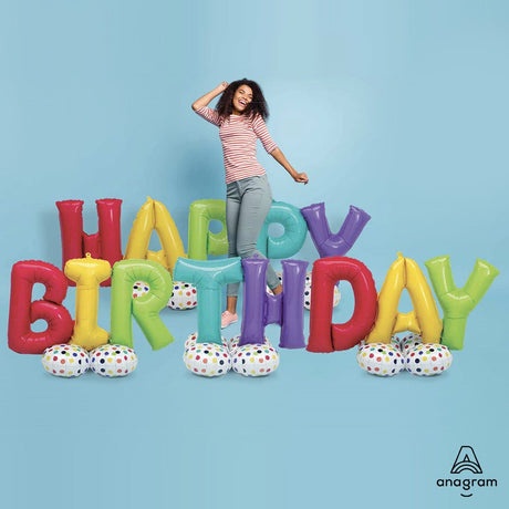 Foil Balloon Happy Birthday Deluxe AirLoonz