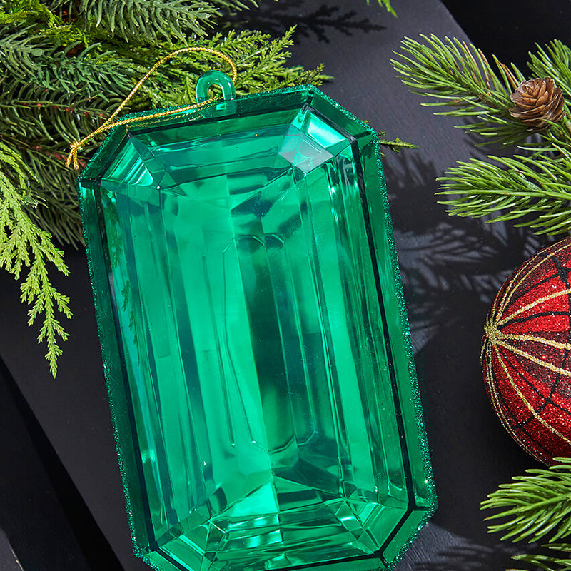 8" Emerald Jewel Ornament