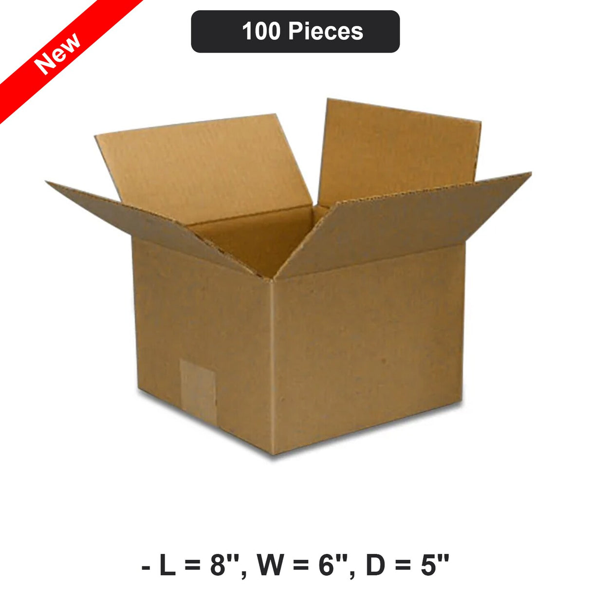 Versatile Packaging Solution Box L=8'',W=6",D=5" Inch