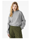 Bella + Canvas® Ladies Sponge Fleece Cinched Bottom Hooded Sweatshirt
