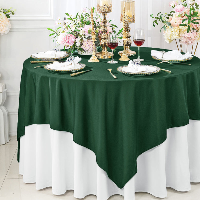 Square Scuba Table Overlay 72x72 Hunter Green