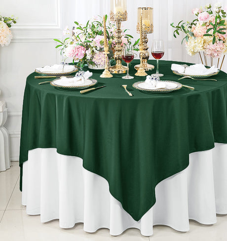 Square Scuba Table Overlay 72x72 Hunter Green