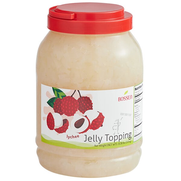 Bossen Lychee Jelly Topping 8.38 lb. - 4/Case