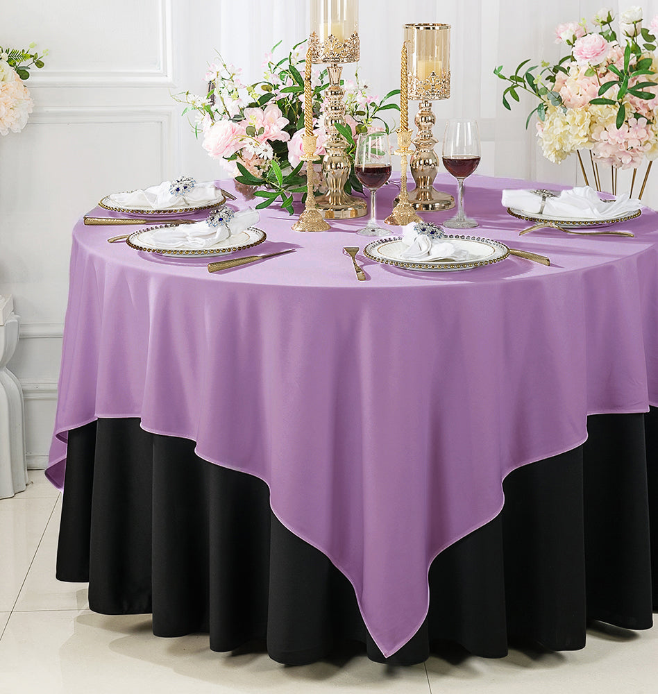 Square Scuba Table Overlay 72x72 Lilac