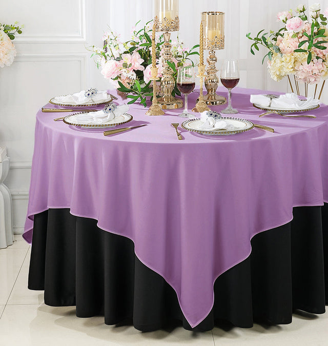 Square Scuba Table Overlay 72x72 Lilac