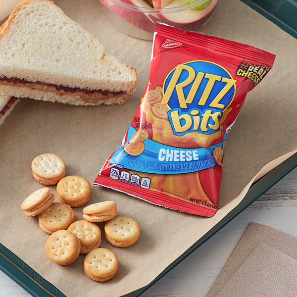 Nabisco Ritz Bits 1.5 oz. Cheese Sandwich Cracker Snack Pack - 60/Case