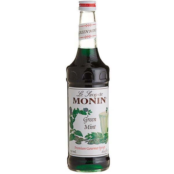 Monin Premium Green Mint Flavoring Syrup 750 mL