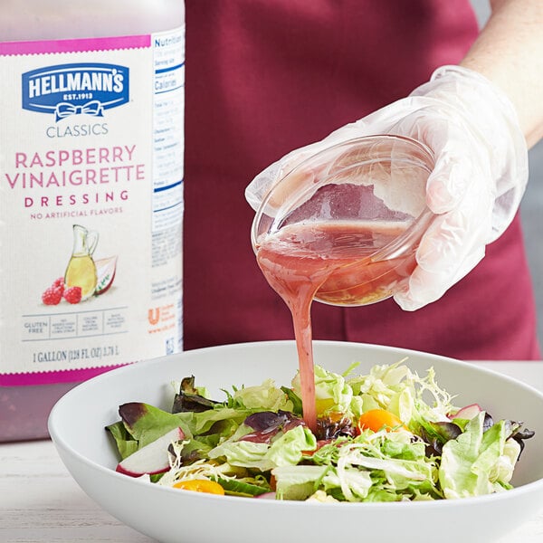 Hellmann's 1 Gallon Raspberry Vinaigrette Dressing - 4/Case