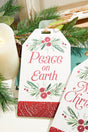 10" Large Tag Shape Holly Ornament