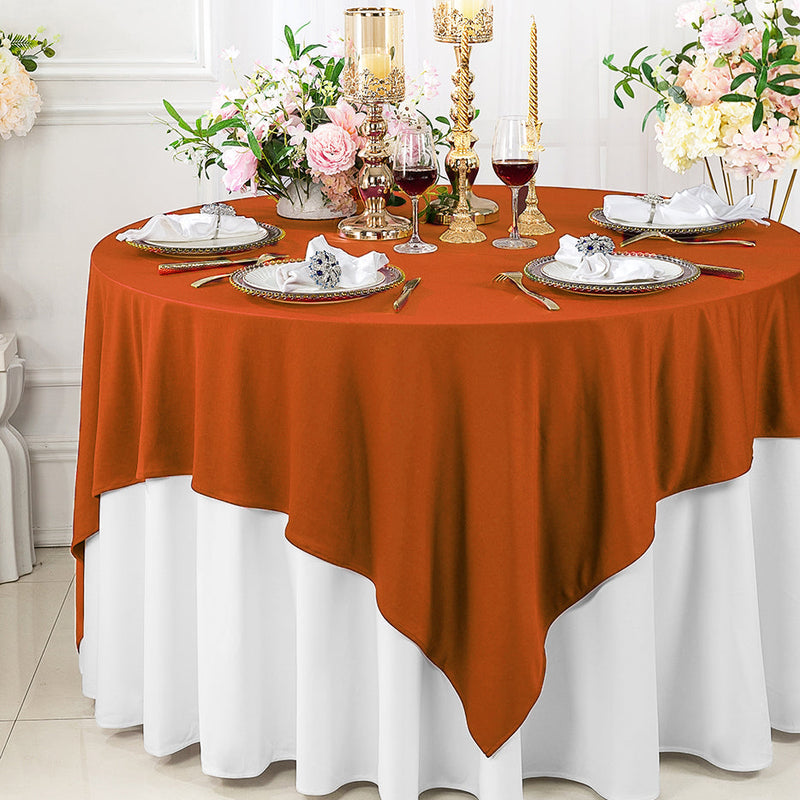 Square Scuba Table Overlay 72x72 Rust/Burnt Orange