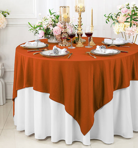 Square Scuba Table Overlay 72x72 Rust/Burnt Orange