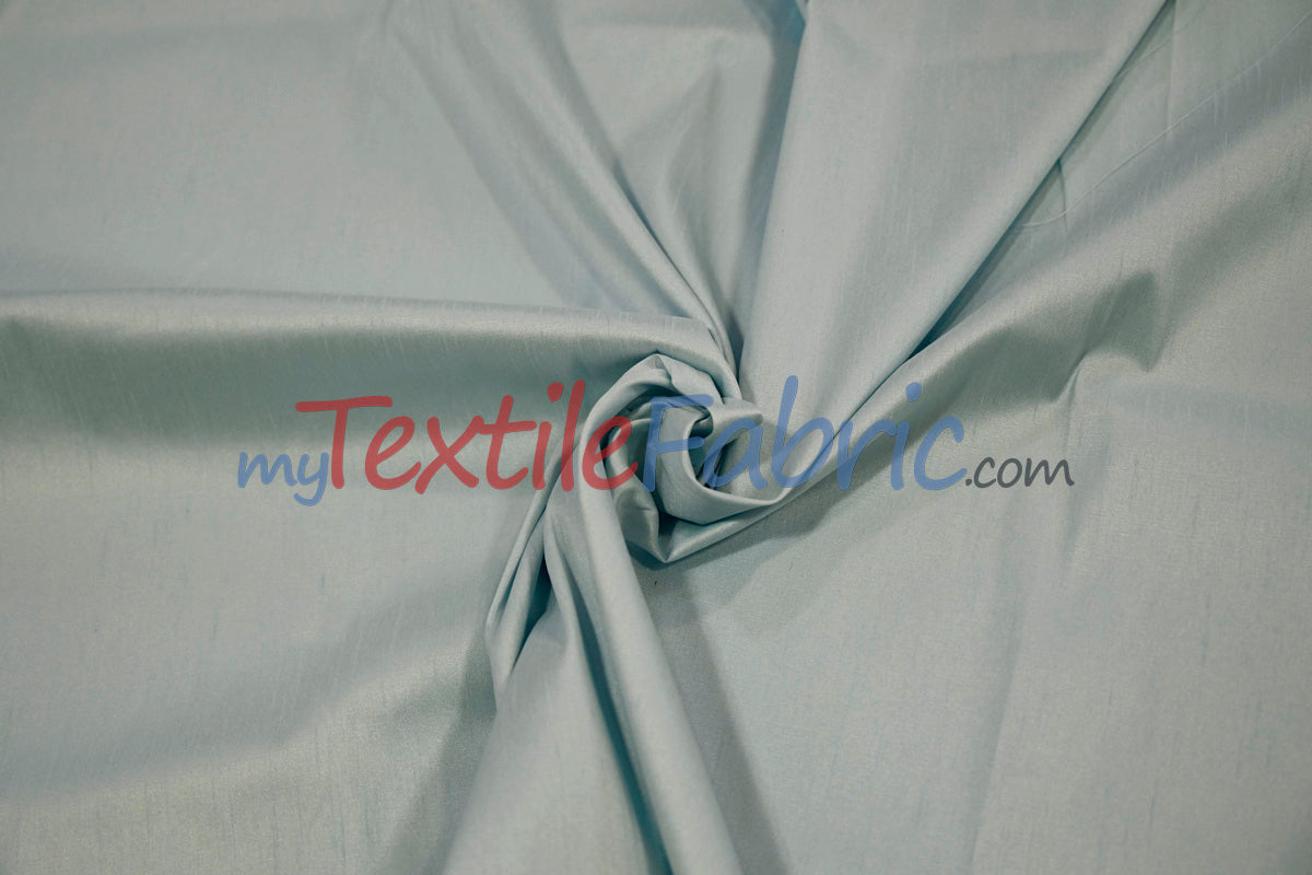 Faux Silk Polyester Dupioni Fabric - Solid Texture, 54" Width, Multiple Colors (Yards, Bolts, Sample Swatch)