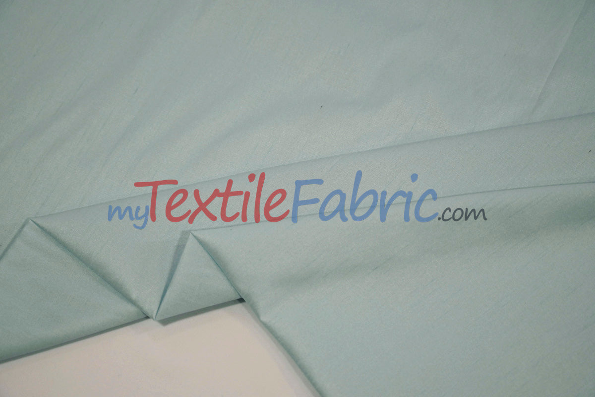 Faux Silk Polyester Dupioni Fabric - Solid Texture, 54" Width, Multiple Colors (Yards, Bolts, Sample Swatch)