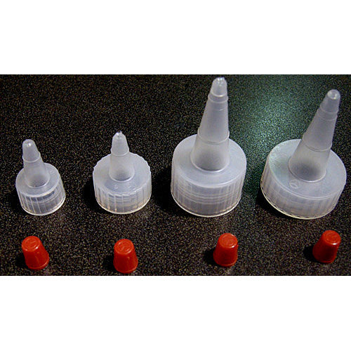 Tops with Caps, for SQ Squeeze Bottles, 4oz or 8oz