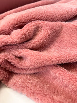 Pink Faux Fur Knitted Fabric