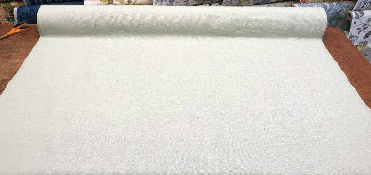 Heather Mint Green Preshrunk Cotton Chenille Fabric - Mint Green, 54" Width (1 Yard)