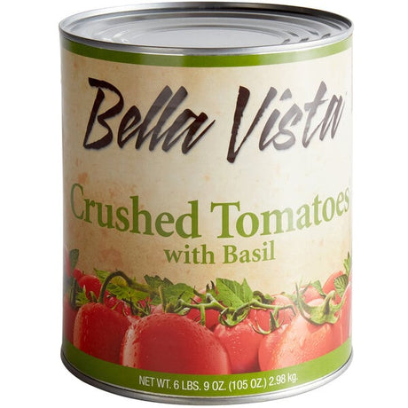 Bella Vista #10 Can Crushed Tomatoes with Basil - 6/Case