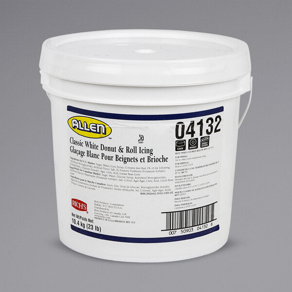 Rich's Classic White Donut & Roll Icing - 23 lb. Pail
